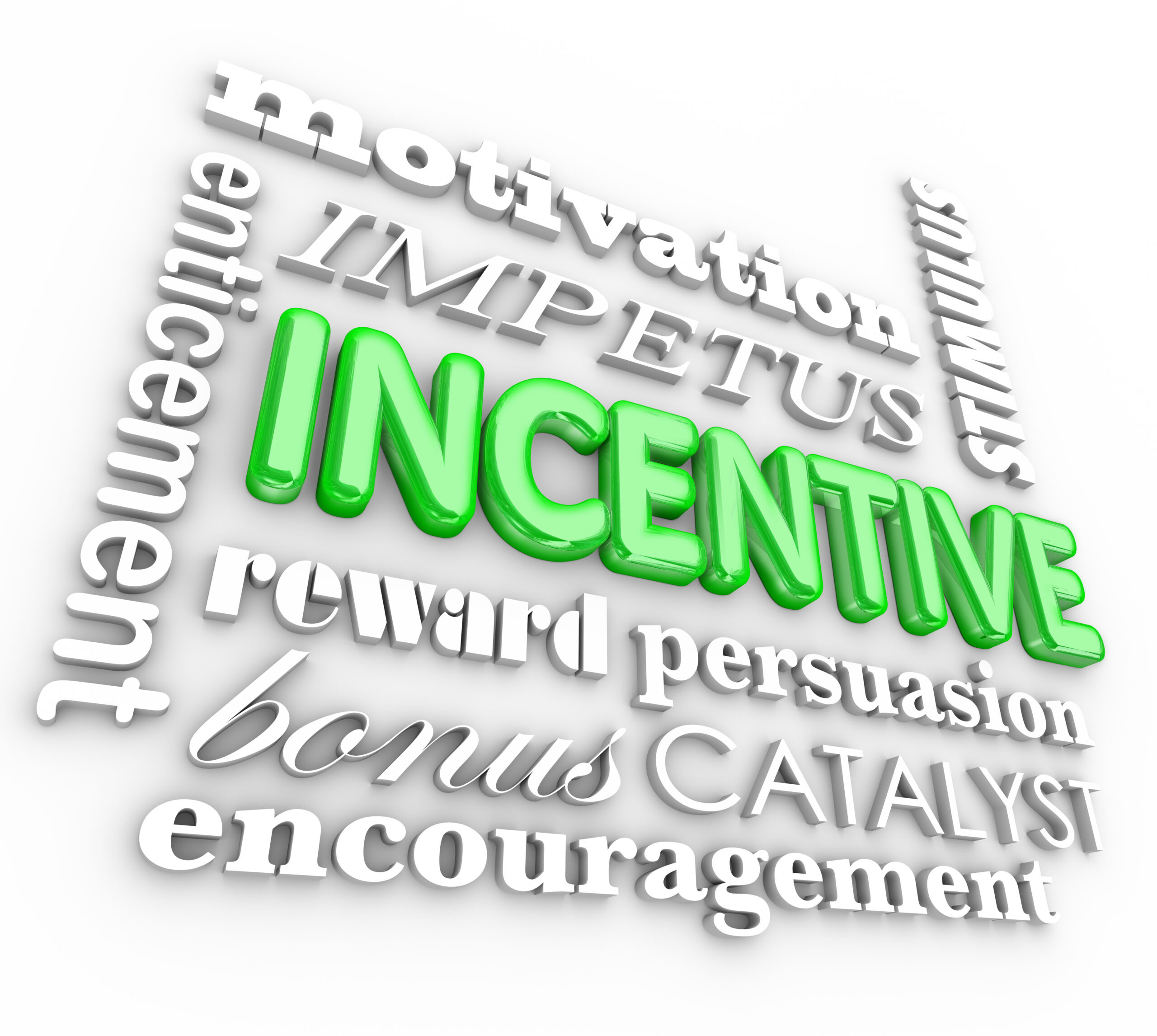 Incentive 3d Word Background Motivation Rewards Encouragement